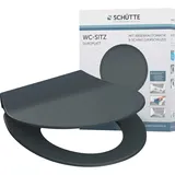 Schütte WC-Sitz Slim Anthrazit Duroplast mit Absenkautomatik & Schnellverschluss