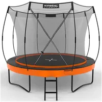Kinetic Sports Trampolin Outdoor 305 cm, 'Ultimate Pro' – TÜV Rheinland geprüft, Kürbis-Design, AirMAXX Technologie, Sunset Orange