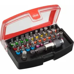 VIGOR Bit Box V5019 Sechskant massiv 6,3 (1/4 Zoll) Schlitz Profil, Innen-Sechskant Profil, Kreuzschlitz Profil PH, Pozidriv Profil PZ, Innen TORX Profil, Tamper Resistant TORX Profil Anzahl Werkzeuge: 32