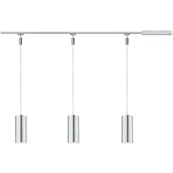 Paulmann URail Pendel Set Barrel Chrom matt Schienensystem 1m Schiene inkl Leuchtmittel 3x6W