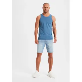 H.I.S. Tanktop "Unterhemd für Herren", Herren, Gr. 4/S, blau (dunkelblau, mittelblau, blau), Jersey, Obermaterial: 100% Baumwolle, unifarben, Basic, körpernah, Rundhals, Tops Tanktop, mit Rundhals aus Baumwolle, Topseller