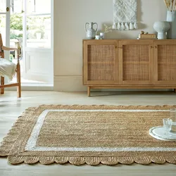 Einzigartiger Jute Teppich Grace, Handarbeit, von Kadima Design. Farbe: Braun-Beige, Größe: 120x170 cm