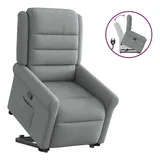 vidaXL Relaxsessel mit Aufstehhilfe Hellgrau Stoff