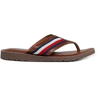 Tommy Hilfiger Herren Flip Flops Toe Sandal Badeschuhe, Braun (Winter Cognac), 40