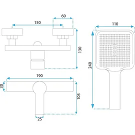 REA Duscharmatur Argus Gold