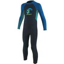 O'Neill Baby Toddler Reactor II 2mm Back Zip Full Wetsuit Neoprenanzug, Slate/Light Aqua/Ocean, 3