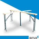 BITUXX Bierzeltgarnitur Festzeltgarnitur Biertisch Stehtisch klappbar 241cm