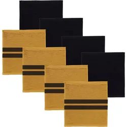 Spültuch DDDDD "Kombi-Set Basic & Baxter, 30x30 cm, aus 100% Baumwolle", gelb, B:30cm L:30cm, 100% Baumwolle, Geschirrtücher, optimale Saugfähigkeit, mit praktischer Aufhängeschlaufe