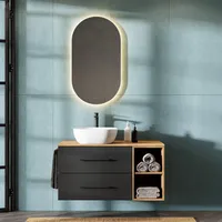 Planetmöbel Badmöbel Set LUX 100 cm mit Waschbecken 42