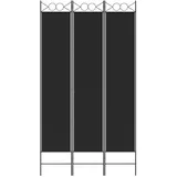 vidaXL Paravent Schwarz 120x220 cm Stoff