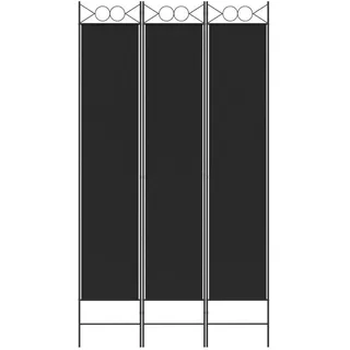 vidaXL Paravent Schwarz 120x220 cm Stoff