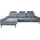 Set One by Musterring Eckcouch Polyester 3-Sitzer Blau