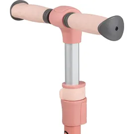lionelo Franky 2in1 Kinder Laufrad bis 20 kg Balance Roller bis 50 kg Höhenverstellbar, LED-Räder, rutschfestes Trittbrett, Korb Pink - Rosa