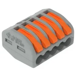 Wago 222-415 Verbindungsklemme mit Hebeln, für alle Leiterarten, max. 4 mm2, grau 222415 - 40 Stück