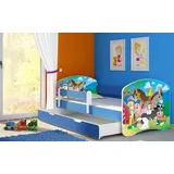 luxusbetten24 Kinderbett Dream, mit verschiedenen Motiven blau 80 cm x 160 cm