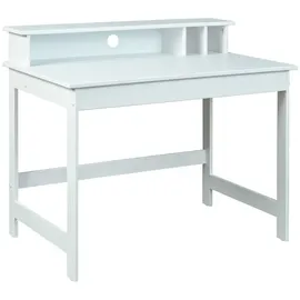 Interlink Inter Link - Schreibtisch aus massivem Kiefernholz - Computertisch - Arbeitsplatz -Bürotisch - Robust, Stabil und Zeitlos - Mit Kabelloch 110x68,50x76-91 cm