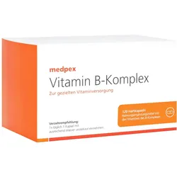 medpex Vitamin B-Komplex - Mit 8 B-Vitaminen, Biotin, Folsäure & B12 120 St