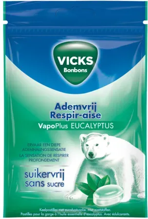 Vicks Breathless Eucalyptus Hals Lutschtabletten Zuckerfrei 72g