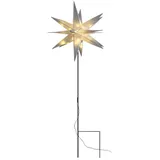 Mojawo 3D LED Stern mit Erdspieß Weihnachtsbeleuchtung Weihnachtsstern IP44 Weiß DIA 57cm H115cm