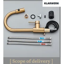 klarwerk Paul Küchenarmatur Niederdruck Gold