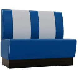 BIG Möbel GmbH Gastro Sitzbank Americano Retro | DINERBANK- BLAU & WEIß - 120CM Breit