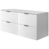 Rodan Waschbeckenunterschrank 4 Schubladen 120 x 57 x 46 cm Weiß matt