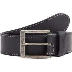 Wrangler Leder Gürtel Schwarz 90cm