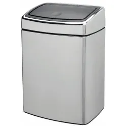 Brabantia Abfalleimer Touch Bin, 10 Liter, Eleganter und effizienter Abfallbehälter, Farbe: Brilliant Steel