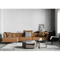JVmoebel Ecksofa L-förmige Leder Wohnlandschaft Relaxsofa moderne elegante Couch, Made in Europa braun