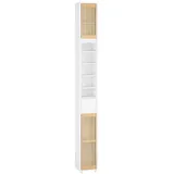 SoBuy Badezimmer Hochschrank 20 x 20 x 180 cm Weiß Holz