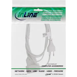InLine InLine® Euro-Verlängerung, Eurostecker an Eurokupplung, weiß, 1,5m