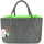 idea home Filztasche Shopper Groß-30 Liter Einkaufstasche XXL Zusammenklappbar Einkaufskorb Kaminholztasche Kleiderkorb Spielzeugtasche Dunkelgrau/Limonenfarbe, Limonenfarben