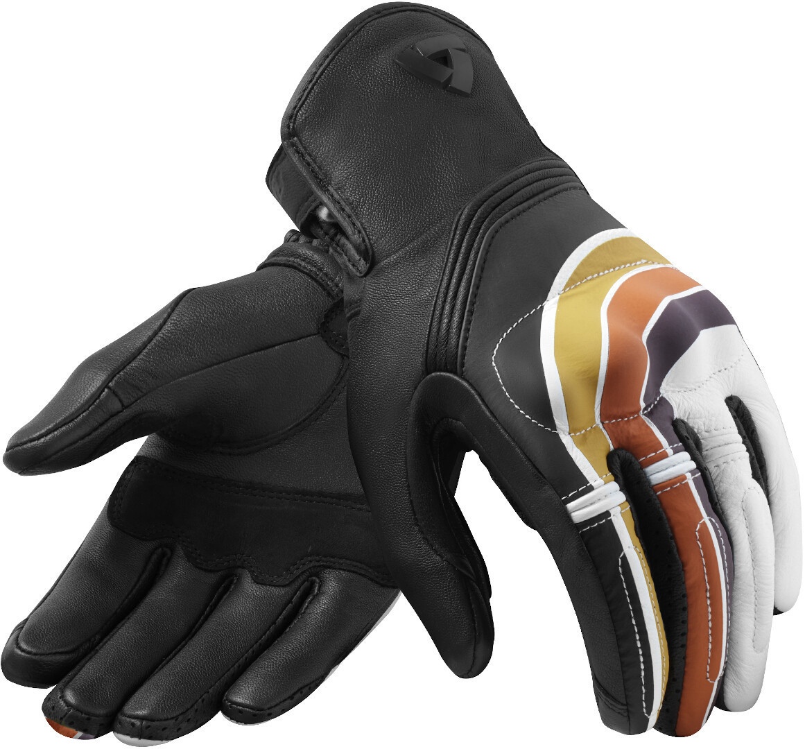 Revit Redhill geel/oranje motorfiets handschoenen, zwart-oranje, L