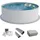 fresh-pool Profi Stahlwandpool Set rund 500 x 150 cm grau/weiß