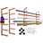 Proregal Kragarmregal Stahl 103x35x3 cm Grau/Orange 6 Ebenen 300 kg