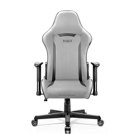 Diablo Chairs Diablo X-ST4RTER Gaming Stuhl Chair Bürostuhl Schreibtischstuhl Ergonomisch Stoffbezug 2D Armlehnen Kippmechanismus, Grau