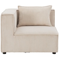 Juskys modulares Sofa Domas - Ecksofa Links mit Armlehne - Beige