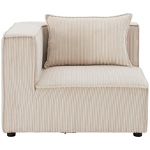 Juskys modulares Sofa Domas - Ecksofa Links mit Armlehne - Beige