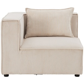 Juskys modulares Sofa Domas - Ecksofa Links mit Armlehne - Beige