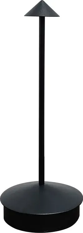 ALANDEKO Tischlampe, wiederaufladbar und kabellos, mit Touch‐Steuerung, geeignet für Innen- und Außenbereich, Dimmfunktion, 3000–6000 K, Höhe 29 cm, Farbe Schwarz