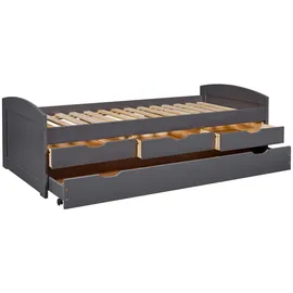 Interlink Inter Link Funktionsbett Lena 90 x 200 cm Holz Grau