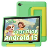 Kinder-Tablet 10,1'' mit Octa-Core 20 GB + 64 GB Android 15 Schutzhš1lle - Grün