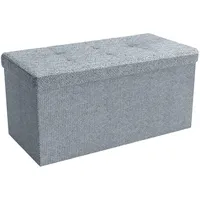 Intirilife Sitzhocker Faltbare Sitzbank 76 x 38 x 38 cm Fels Grau
