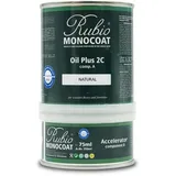 Rubio Monocoat Oil Plus 2C, Leinöl als ökologischer Holzschutz für den Innenbereich, schnell trocknendes Holzöl zur Holzbehandlung - Natural, 350 ml