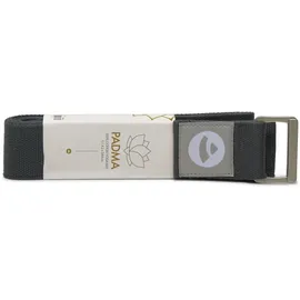 Bodhi PADMA XL Yogagurt Baumwolle mit Schiebeschnalle Edelstahl matt, anthrazit grau No Size