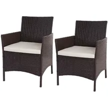 Proregal Andi Gartensessel 59 x 83 x 60 cm braun 2 St.