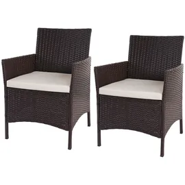 Proregal Andi Gartensessel 59 x 83 x 60 cm braun 2 St.
