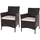 Proregal Andi Gartensessel 59 x 83 x 60 cm braun 2 St.