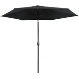vidaXL Sonnenschirm mit Metall-Mast 300 cm Schwarz