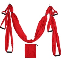 Horoper Yoga-Hängematte, Aerial Yoga-Schaukel-Set, Polyester-Baumwolle, Verstellbar, Verbessert die Flexibilität, Yoga-Hängematte für Fitness, Tanz, Ballett, Gymnastik(Rot)